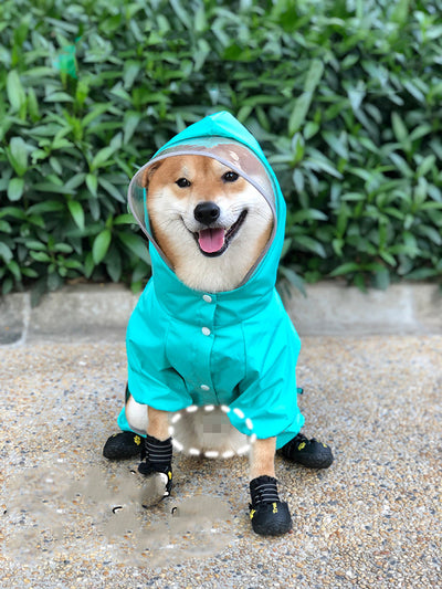 Shiba Inu Dog Raincoat Four-Legged All-Inclusive