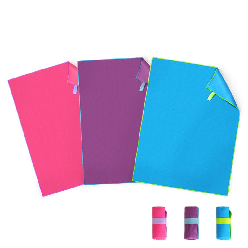 Microfiber Double-Sided Fleece Quick-Drying Portable Swimming Towel with Strap