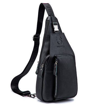 Leather Chest Bag Men'S Bag