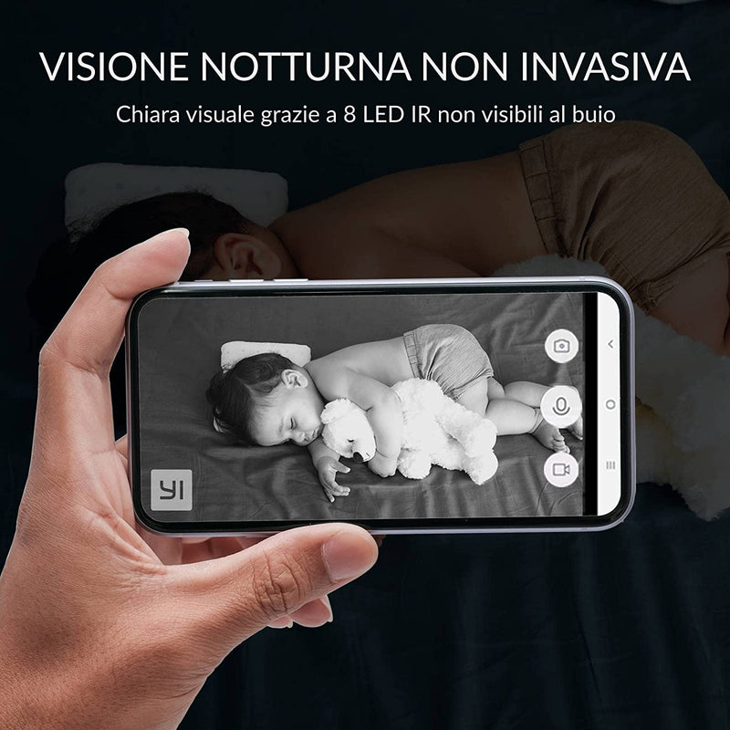 Home Camera 1080P Kit Da 2 ,IP Camera Wifi,Telecamera Interno Di Sorveglianza Con Rilevamento Di Movimento,Notifiche Push,Audio Bidirezionale,Visione Notturna,Smart Videocamera per Telefono,Laptop