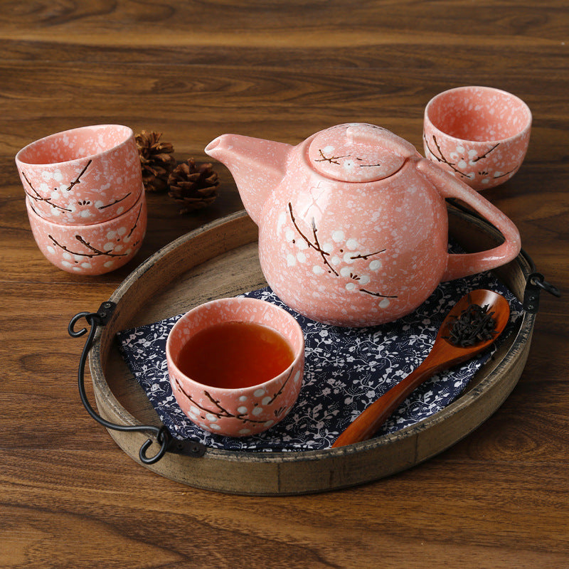 Japanese Ceramic Tea Set Set for Household Use