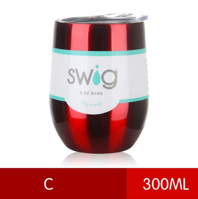 2021 Hot Drink Cups 9 Унц. the Egg in the Form of a 304 Stainless Steel Drink Tumber Mug Lid Wine Beer Vacuum Thermos Cup