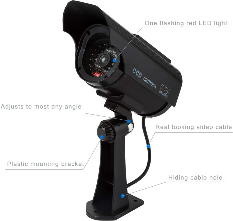 Telecamere Fittizie Di Sorveglianza Da Esterno/Interno Energia Solare Videocamera Antifurto Con LED Lampeggiante CCTV D&