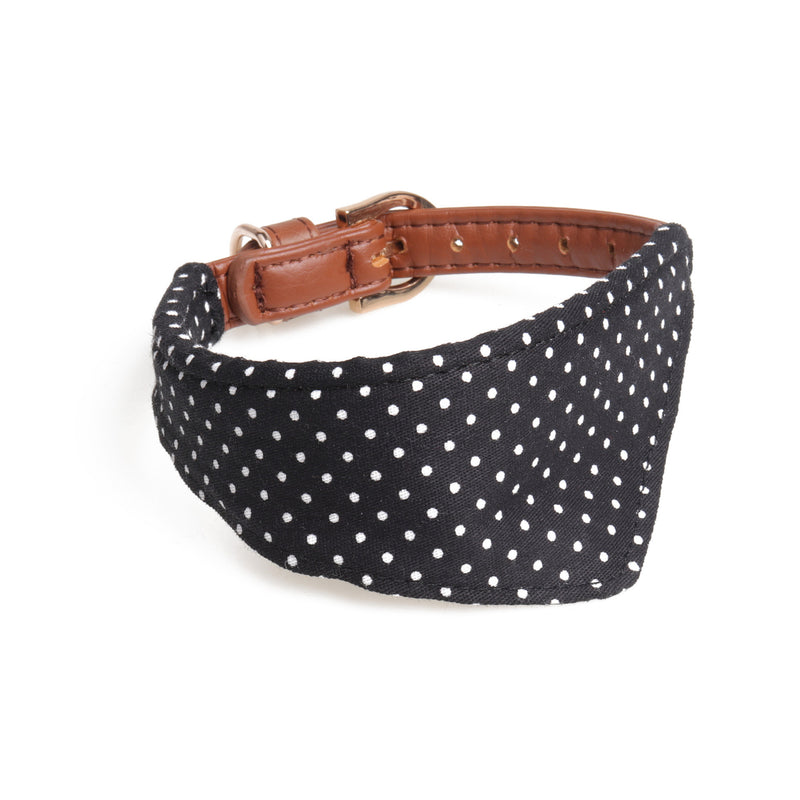 Polka Dot Dog Triangle Scarf Collar Leash Pet Pu Dog Leash