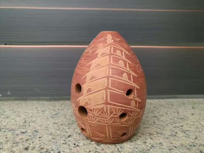 Seven Star Ancient Xun Musical Instrument, Eight Hole Taoxun Pear Shaped Taoxun Musical Instrument