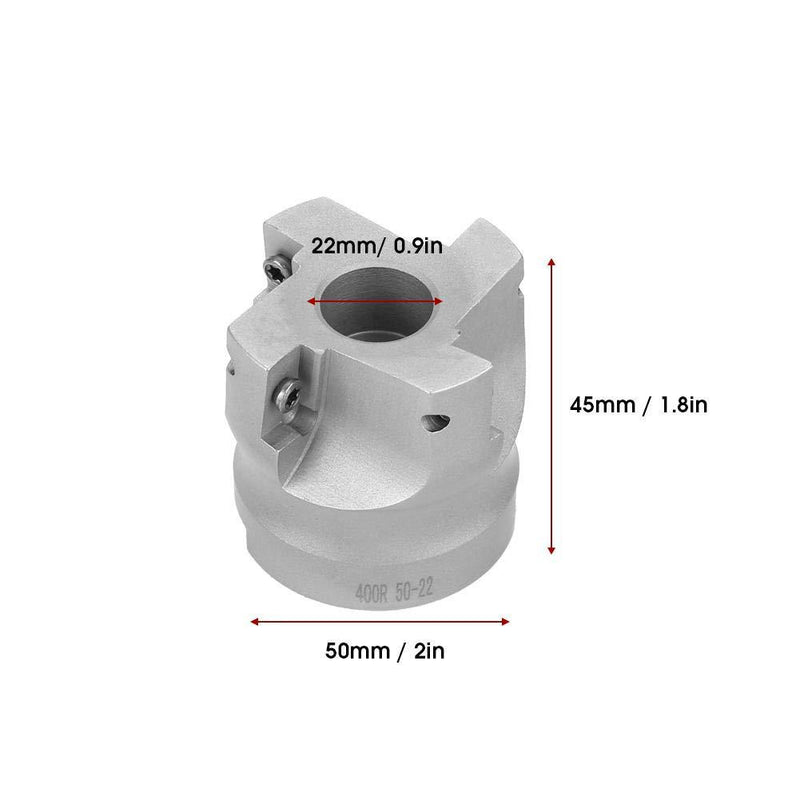 Face Mill Shank R8-FMB22 Inch Thread 7 16-20 with 400R 50Mm APMT1604 Cutter Head