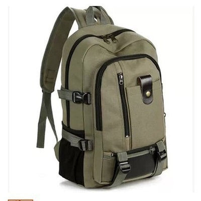 2021 Korean Men'S Leisure Canvas Bag Retro Fashion School Computer Backpack