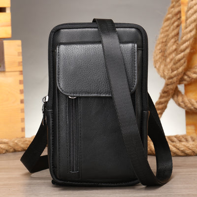 Men'S Leather Casual One-Shoulder Messenger Bag