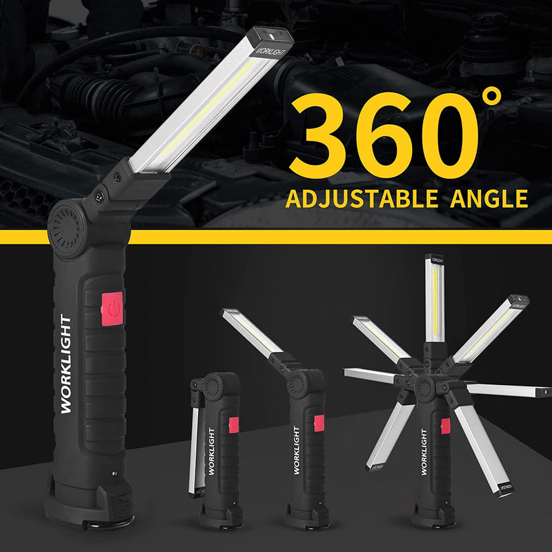 Torcia LED Lampada Da Lavoro Ricaricabile USB Lampada Magnetica COB Lampade Di Ispezione 5 Modalità Lampada E Gancio per Auto/Campeggio/Bbq/Home E Di Emergenza