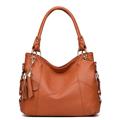 Leather Tassel Soft Leather Shoulder Bag