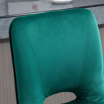 Set 2 Sgabelli Da Bar Moderni E Girevoli Con Schienale Alto E Poggiapiedi, Sgabelli Da Cucina Imbottiti Con Altezza Regolabile in Tessuto Verde, 41X51X97-117Cm