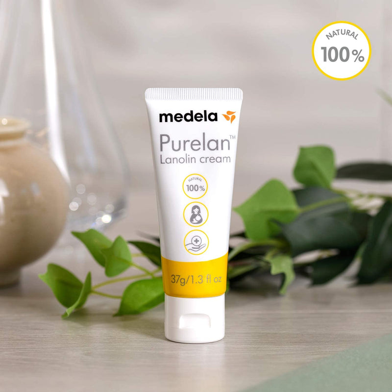 Purelan 37G Crema per Capezzoli Alla Lanolina Sollievo Rapido per Capezzoli Doloranti E Pelle Secca, 100% Naturale, Ipoallergenico, Dermatologicamente Testato E Senza Profumo