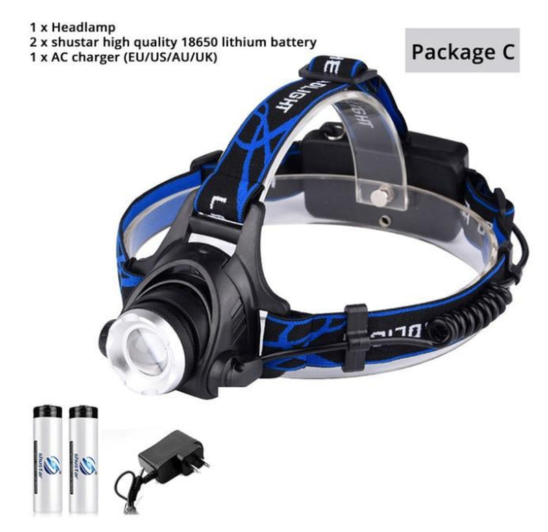 USB Charging Built-In Smart Sensor Head-Mounted Outdoor Fishing Headlight