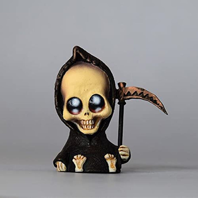 Baby Grim Reaper Ornament Gothic Death Statues Resin Art Craft Decoration Horror Halloween Desktop Statue Ornaments