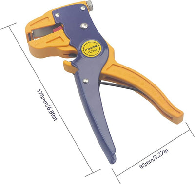 Pinza Spelafili Automatica, Pinza Spelacavi Frontale per 0,2-6,0 Mm² Con La Taglierina Laterale Possibile Tagliare Cavi Di 0,08-8 Mm