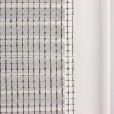 Ventilation Grille 300X300 with Fly Net. White Plastic(Tru-10) by