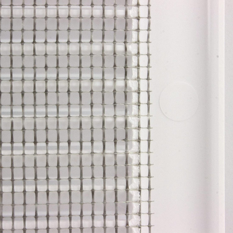 Ventilation Grille 300X300 with Fly Net. White Plastic(Tru-10) by