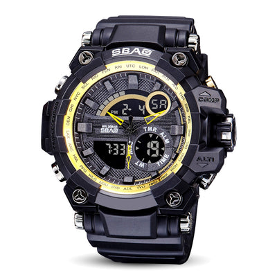 Dual Display Electronic Waterproof Outdoor LED Watch