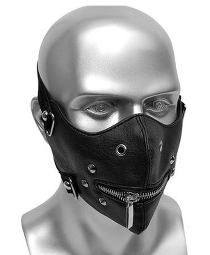 Fashion Personality Punk Trend Leather Mask Jewelry