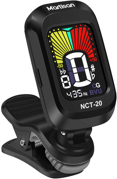 MARTISAN Accordatore per Chitarra Elettrico Digitale Cromatico Clip Accordatore per Chitarra Acustica, Basso, Violino, Ukulele, Mandolino, Batteria Inclusa