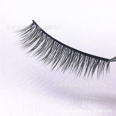 3D-16 Natural Eye Tail Elongation Eyelash Manufacturer Direct Selling Pure Handmade Soft Mink Hair Cotton Terminals