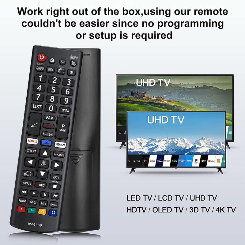 Telecomando per LG Universale TV, Telecomando LG RM-L1379 Sostitutivo Telecomando TV per Telecomando LG Smart TV - Telecomando LG Universale