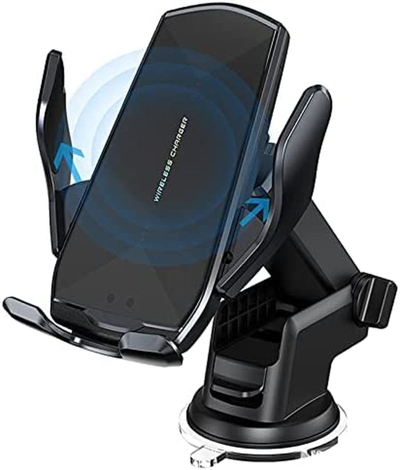 Qi 15W Caricatore Wireless Auto, Auto-Bloccaggio Supporto Telefono Auto, Ricarica Wireless Auto per Samsung Galaxy S21 S20 S10 S9 Note 20/10/9, Huawei P30 Pro/P40 Pro