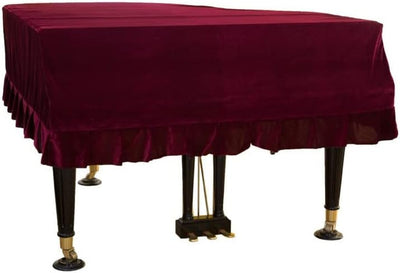 Copertura per Pianoforte a Coda Pleuche Antipolvere Lavabile per Pianoforte, Resistente Allo Sporco Color Oro Velluto Morbido Polvere