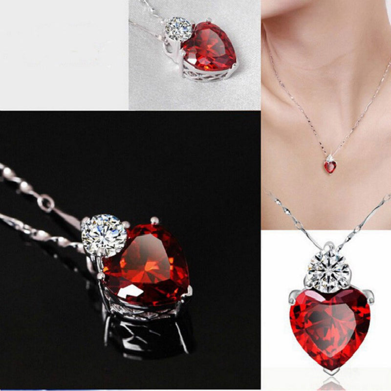 Aliexpress Selling Jewelry Red Peach Earring Necklace Bride Jewelry Set Taobao Supply