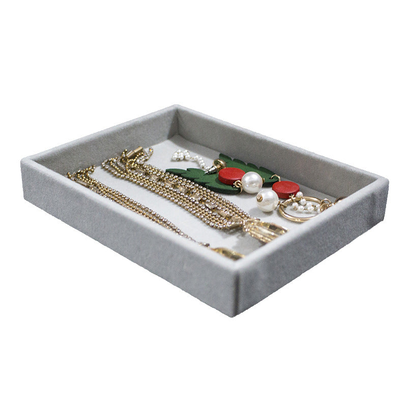 Jewelry storage box flannel earrings jewelry box storage box