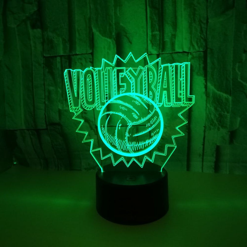 Volleyball 3d led night light