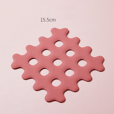 Soft Silicone Ironproof Pot Mat Table Mat Mesh Coaster