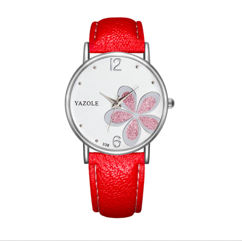 Korean Fashion Fashion Watch Commuter OL Wind Female Watch Four-Leaf Clover Quartz Watch Female Models