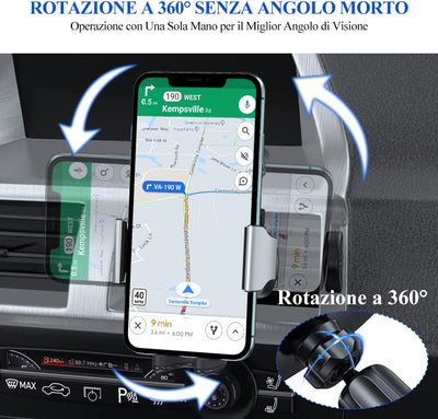 [2023-2A Generazione] Porta Cellulare Auto E Supporto Cellulare Flessibile, per Presa D'Aria Dell'Auto Porta Smartphone Universale Compatibile Con Iphone 13/14 E Samsung Xiaomi