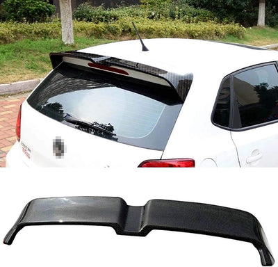 ABS Aspetto Fibra Di Carbonio Spoiler Alettone Posteriore per Auto Spoiler Alettone Posteriore per VW Polo 2010-2017