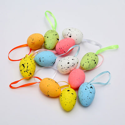 DIY Easter Eggs Puzzle Decoration Painted and Colored Simulation Egg Ornament Pendant