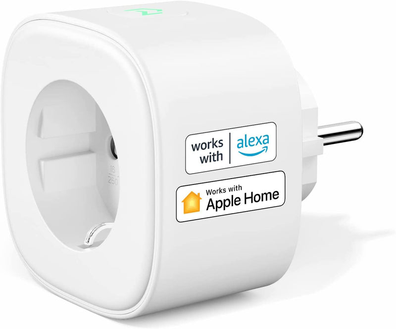 Presa Smart Wifi, Presa Intelligente, Compatibile Con Alexa, Apple Homekit Siri, E Google Assistant, Controllo Vocale E Remoto, Nessun Hub Richiesto, 16A, 3840W, 2,4Ghz