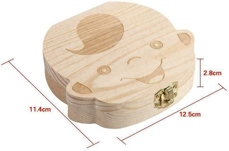 Scatola Porta Dentini Da Latte, Bambini in Legno Ricordo Regalo, Accumulazione Dei Denti (Legno, Bambino)