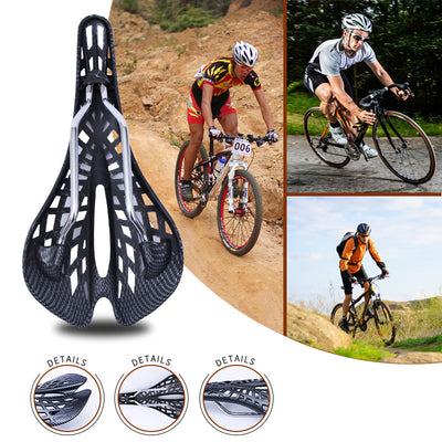 Bicycle Saddle Mountain Road Carbon Fiber Racing Bike Riding Hollow Saddle Seat Bike Parts Cycling Equipment