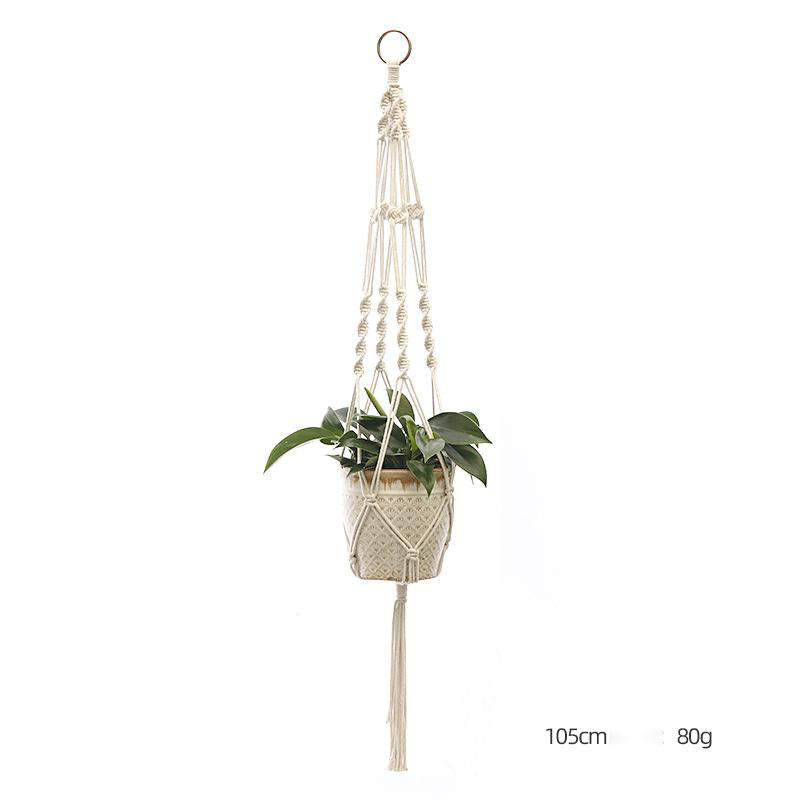 Custom Hand-Knitted Hanging Flowerpot Net Bag