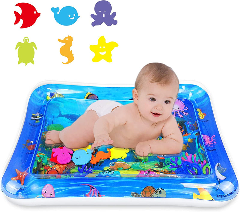 Tappetino Acqua Gonfiabile Neonato 70X50 CM, Stuoia Acqua Gonfiabile Bambini, Cuscino Gonfiabile Gioco PVC, Giocattolo Sensoriali Regalo Prenatale Pasqua Giochi Ragazzo Ragazza 3 6 9 12 Mesi