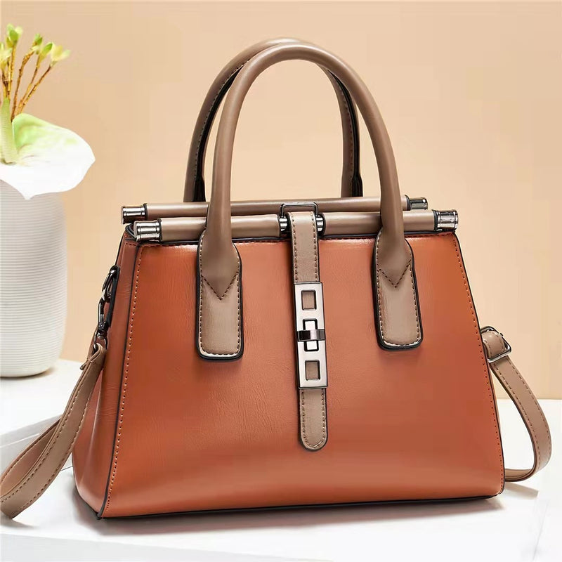 Fashionable Messenger One-Shoulder Large Simple Handbag