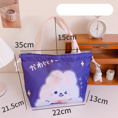 Cute Cartoon Waterproof Insulated Lunch Box Storage Bag