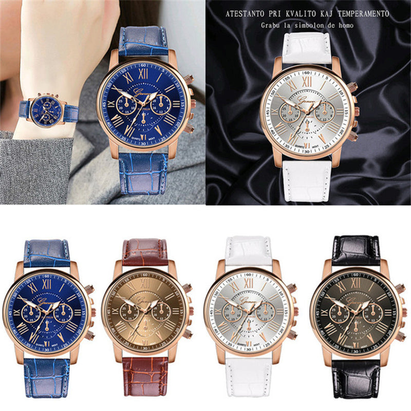 Tile Three-Eye Six-Pin Belt Watch Men&