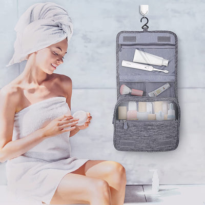 Beauty Case Da Viaggio, Borsa Da Toilette Da Viaggio per Donna Uomo,Impermeabile Beauty Case Con Gancio per Appendere per Organizzare Oggetti Personali Accessori