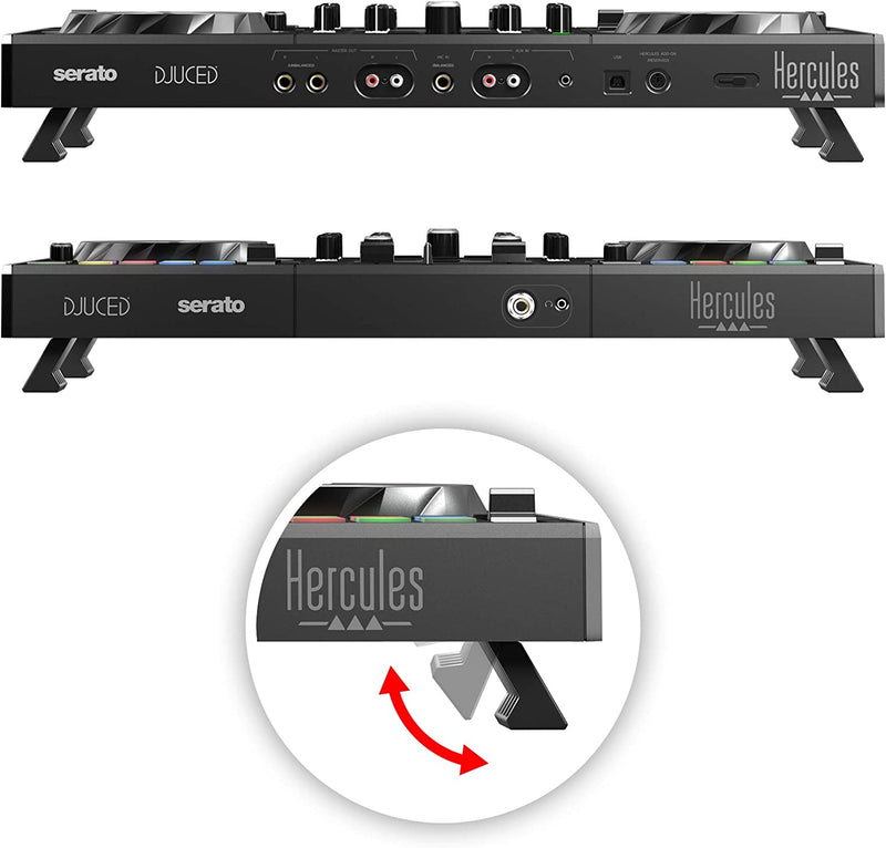 Djcontrol Inpulse 500 Controller DJ USB a Doppio Banco per Serato DJ Lite E DJUCED (Inclusi) — Interfaccia Audio Integrata, 16 Pad RGB Retroilluminati