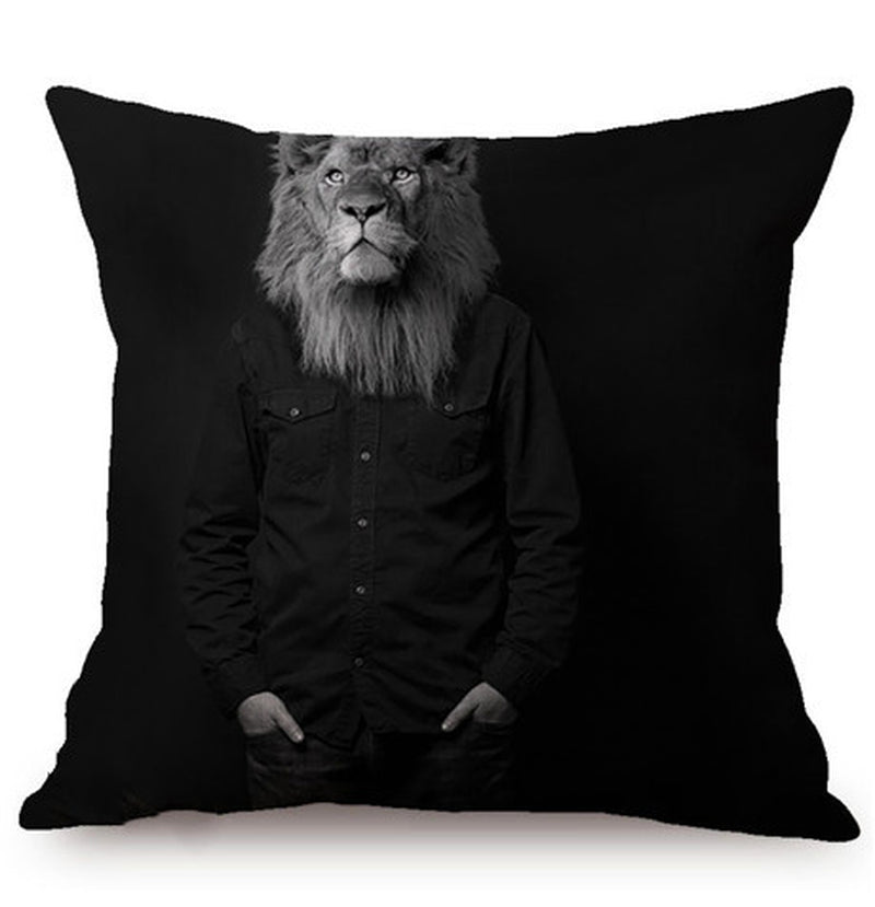 Explosive 3D Animal Wolf Series Car Pillowcase