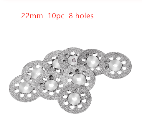 0pcs Set 30mm Mini Diamond Saw Blade Silver Cutting Discs With 2X Connecting Shank For Dremel Drill Fit Rotary Tool