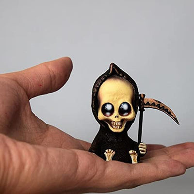 Baby Grim Reaper Ornament Gothic Death Statues Resin Art Craft Decoration Horror Halloween Desktop Statue Ornaments