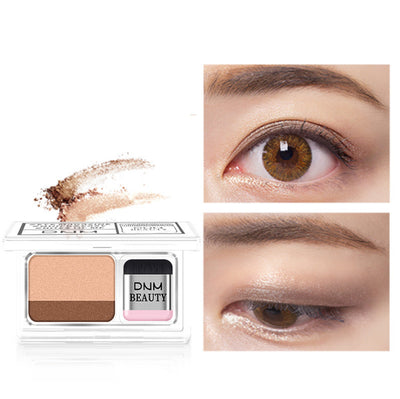 Double Color Lazy Double Layer Shadow Eyeshadow Makeup Palette Pigment Waterproof Shimmer Eye Makeup Cosmetics